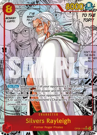 Silvers Rayleigh (Parallel) (Manga) #OP08-118-parallel-manga · Two Legends One Piece card