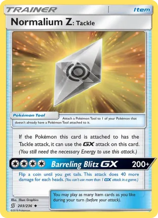 Normalium Z: Tackle card