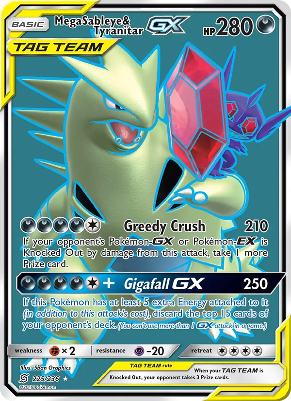Mega Sableye & Tyranitar GX full card art