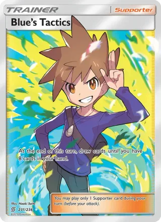 Blue’s Tactics #231 · Unified Minds Pokémon card