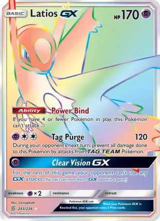 Latios GX #243 · Unified Minds Pokémon card