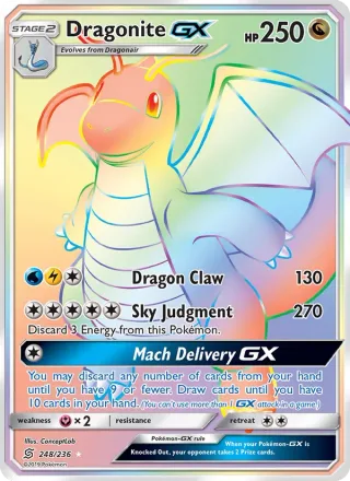 Dragonite GX #248 · Unified Minds Pokémon card