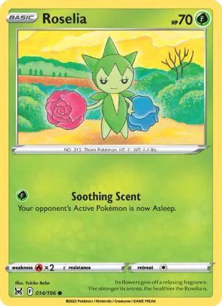 Roselia #014 · Lost Origin Pokémon card
