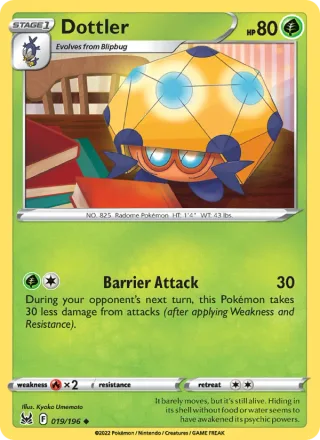 Dottler #019 · Lost Origin Pokémon card