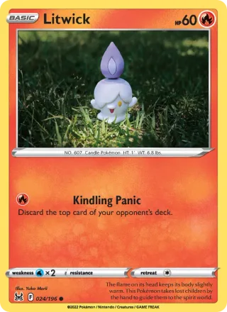 Litwick #024 · Lost Origin Pokémon card