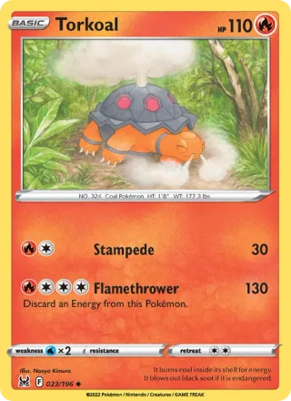 Torkoal #023 · Lost Origin Pokémon card