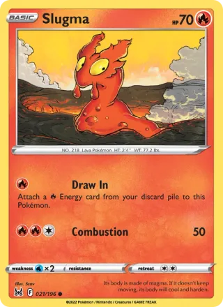 Slugma #021 · Lost Origin Pokémon card