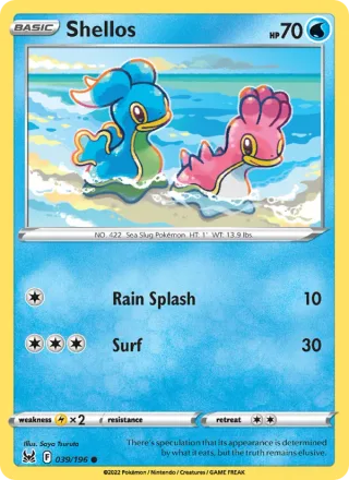 Shellos #039 · Lost Origin Pokémon card