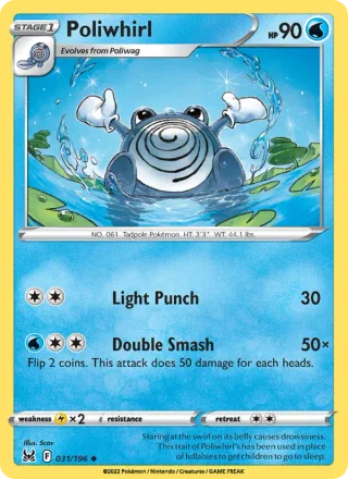 Poliwhirl #031 · Lost Origin Pokémon card