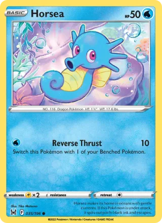 Horsea #035 · Lost Origin Pokémon card