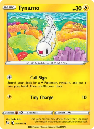 Tynamo #059 · Lost Origin Pokémon card