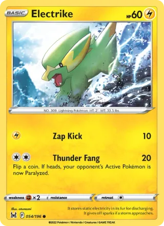Electrike #054 · Lost Origin Pokémon card