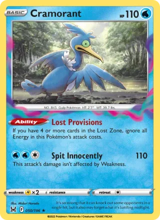 Cramorant #050 · Lost Origin Pokémon card