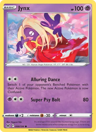 Jynx #068 · Lost Origin Pokémon card
