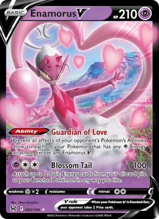 Enamorus V #082 · Lost Origin Pokémon card