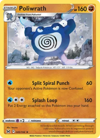 Poliwrath #085 · Lost Origin Pokémon card