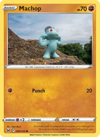 Machop #086 · Lost Origin Pokémon card