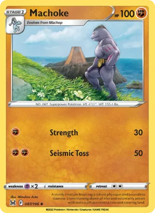 Machoke #087 · Lost Origin Pokémon card
