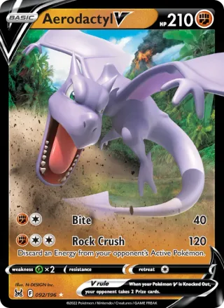 Aerodactyl V #092 · Lost Origin Pokémon card