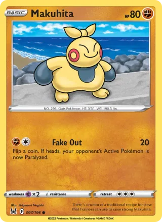 Makuhita #097 · Lost Origin Pokémon card
