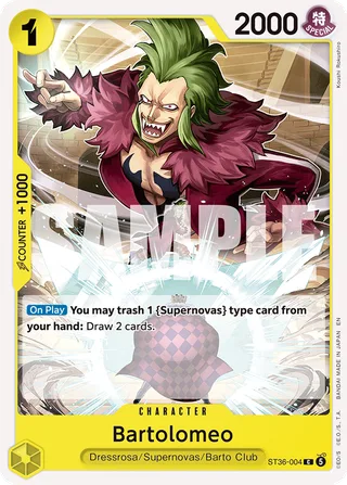 Bartolomeo #ST36-004 · ST-36: Starter Deck 36 YELLOW Eustass"Captain"Kid One Piece card