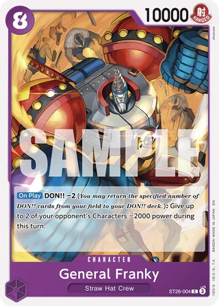 General Franky #ST26-004 · ST-26: Starter Deck 26 PURPLE/BLACK Monkey.D.Luffy One Piece card