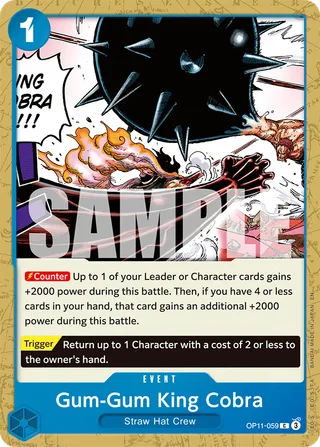 Gum-Gum King Cobra #OP11-059 · A Fist of Divine Speed Release Event Cards One Piece card