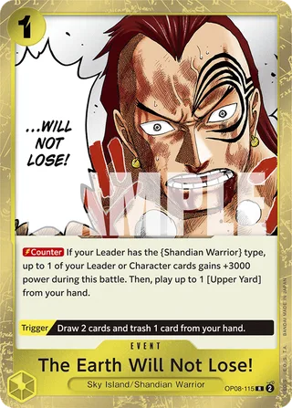 The Earth Will Not Lose! #OP08-115 · Two Legends One Piece card