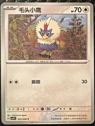 Rufflet (毛头小鹰) #163 · CSV9C (星彩晶璃) Pokémon Chinese card