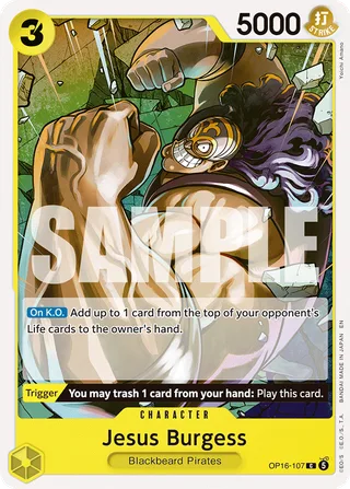 Jesus Burgess #OP16-107 · The Time of Battle Release Event Cards One Piece card