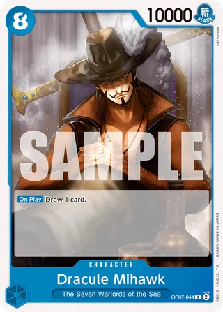 Dracule Mihawk #OP07-044 · 500 Years in the Future Pre-Release Cards One Piece card
