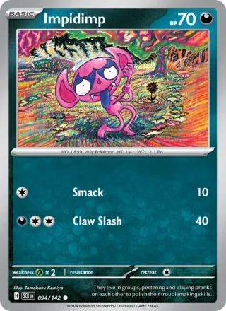 Impidimp #094 · Stellar Crown Pokémon card