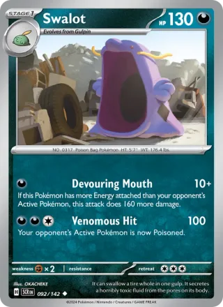 Swalot #092 · Stellar Crown Pokémon card