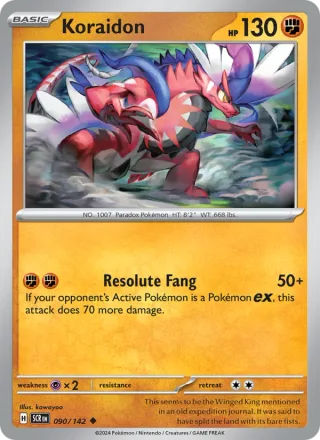 Koraidon #090 · Stellar Crown Pokémon card