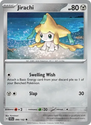 Jirachi #098 · Stellar Crown Pokémon card