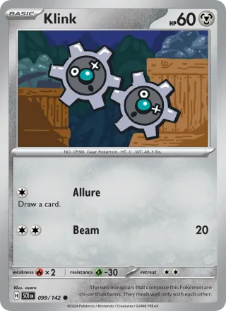 Klink #099 · Stellar Crown Pokémon card