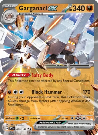Garganacl ex #089 · Stellar Crown Pokémon card