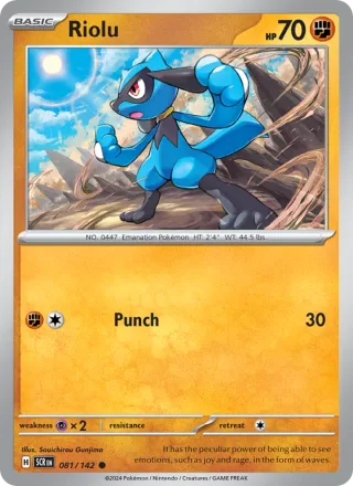 Riolu #081 · Stellar Crown Pokémon card