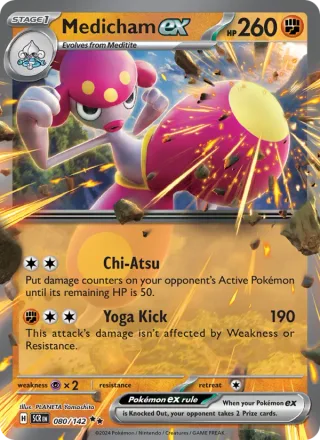 Medicham ex #080 · Stellar Crown Pokémon card