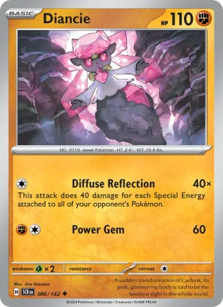 Diancie #086 · Stellar Crown Pokémon card