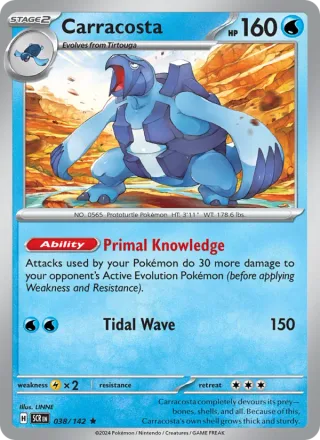 Carracosta #038 · Stellar Crown Pokémon card