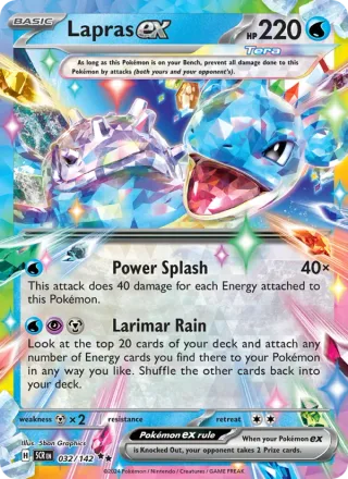 Lapras ex #032 · Stellar Crown Pokémon card