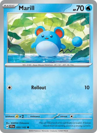 Marill #033 · Stellar Crown Pokémon card