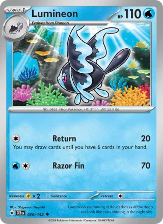 Lumineon #036 · Stellar Crown Pokémon card