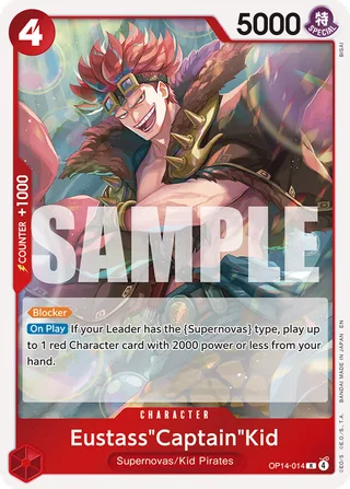 Eustass"Captain"Kid #OP14-014 · The Azure Sea's Seven One Piece card