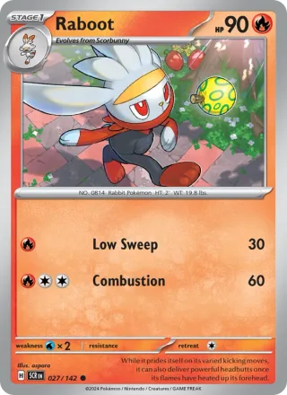 Raboot #027 · Stellar Crown Pokémon card