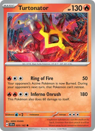 Turtonator #025 · Stellar Crown Pokémon card