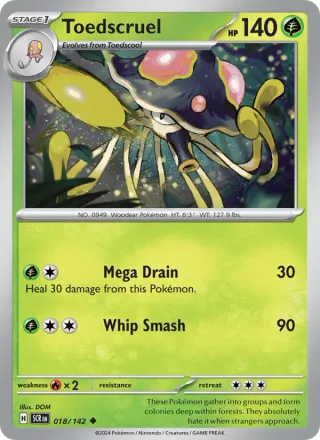 Toedscruel #018 · Stellar Crown Pokémon card
