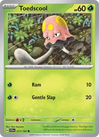 Toedscool #017 · Stellar Crown Pokémon card