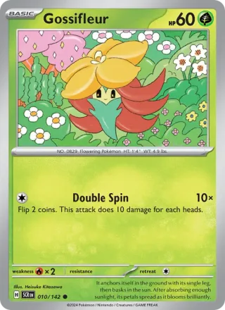 Gossifleur #010 · Stellar Crown Pokémon card